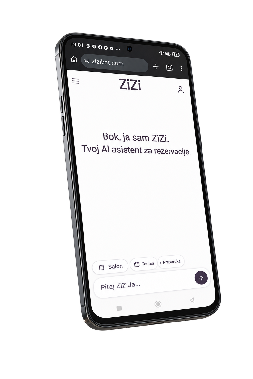 ZiZi AI asistent za online rezervacije frizerskog salona